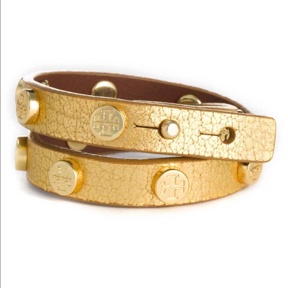 Tory Burch Logo Gold Wrap Bracelet